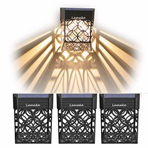 Lamake ソーラー充電デッキライト フェンスライト LEDガーデン装飾ライト 屋外防水 コードレス取付簡単 庭 階段 通路 バックヤード 玄関