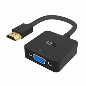 ICZI HDMI-VGA(D-SUB)変換アダプタ hdmi 変換 アダプタ ケーブル ブラック 1080p対応 HDMI オス to VGA メスアダプタ