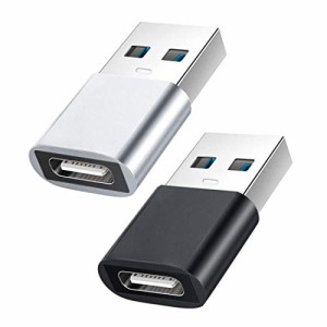 USB 変換アダプタ Type C (メス) to USB 3.0 (オス)小型 USB3.1【2個セット】10Gbps 急速充電＆高速データ同期 OTGアダプタコネクタコン