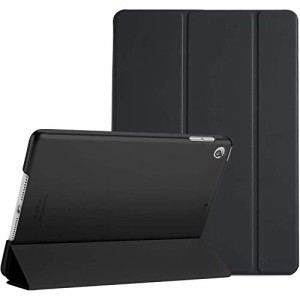 ProCase iPad 9/8/7 ケース (2021 2020 2019) 半透明バックカバー スマートカバー 軽量 三つ折りスタンド iPad 10.2" 対応 - ブラック