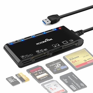 Rocketek SD CFカードリーダー USB 3.0マイクロsdメモリーカードリーダー サポート7枚のカードをに読み取るCF SD TF XD MS MicroSD互換Ma