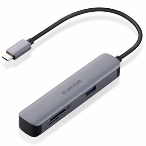 エレコム USB Type-C ハブ ドッキングステーション 5-in-1(SD/microSD) DST-C16SV/EC HDMIポート 4K対応 USB3.0×2ポート SD/microSDスロ