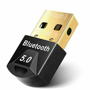 Bluetoothアダプタ 5.0 Bluetooth USBアダプター 低遅延 無線 超小型 ドングル 最大通信距離20m apt-X対応 EDR/LE対応(省電力) Windows 1