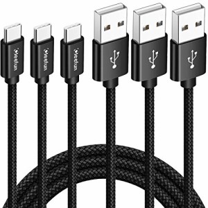 USB Type C ケーブル【1m 3本】CLEEFUN 3A急速充電 QC3.0対応 タイプｃ充電ケーブル 高耐久 ナイロン USB A to USB C ケーブル Xperia 10