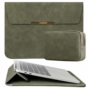 TOWOOZ【折り畳み式】2022年新型 M2 Macbook Pro/Macbook Air ケース 13 インチ 薄型 耐衝撃 撥水 磁石設計 収納袋付き Macbook Air/Pro 
