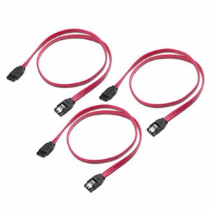 Cable Matters SATA ケーブル （ストレート型） Sata3 ケーブル 61cm 3本セット 6 Gbps対応 ラッチ付き SSDとHDD増設 Sata3 シリアル ATA