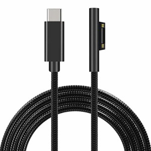 Sisyphy Surface USB Type C PD急速充電ケーブル【1.5M 最新金属製、CE認証済】、15V/3A 45W PD USB-C充電器必要、マイクロソフト Surfac