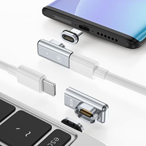 USB-Cマグネット式アダプター (2個セット) 24ピン PD 100WのUSB PD充電に対応 USB3.1 40Gbpsのデータ転送 60Hzで8Kのビデオ Thunderbolt 