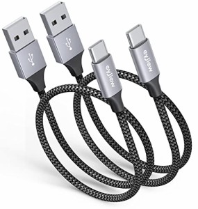 【0.5m 2本】USB Type C ケーブル 短い eyjiew usb c ケーブル 50cm 3A急速充電 QC3.0対応 タイプｃケーブル 高速データ転送 コード タイ