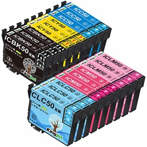 エプソン IC6CL50 IC50 ICBK50 互換インクカートリッジ残量検知機能 ICチップ付け 風船 6色セット×3(18個) KingJet