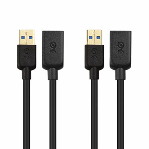 Cable Matters USB 延長ケーブル USB3.0 延長ケーブル 0.9m 2本セット USB延長ケーブル Type A オス メス 延長コード 超高速 USB 延長 ブ