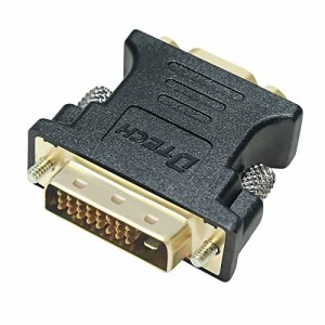 DTECH DVI VGA 変換 アダプター DVI-D ( 24+1 ) オス to VGA (ミニ D-Sub 15ピン) メス コンバーター 単方向伝送 フルHD 1080p DVI 25ピ