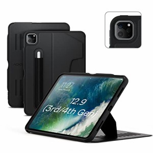 ZUGU iPad Pro 12.9 ケース 2020 第4世代 The Alpha Case 極薄 落下衝撃保護 10段階スタンド機能 ペンホルダー ワイヤレス充電 オートス