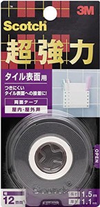 3M スコッチ 超強力両面テープ タイル表面用 幅12?o長さ1.5ｍ KST-12R