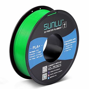 PLA Plus 3D フィラメント 1.75mm、 SUNLU 3Dプリンター & 3Dペン用 PLA+ フィラメント、 高尺寸精度、高密度、許容誤差精度 +/- 0.02mm