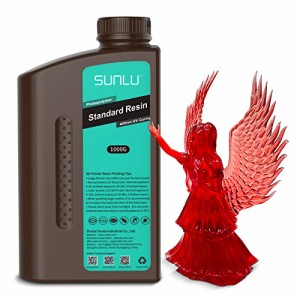 SUNLU 光造形3Dプリンター用 UVレジン 1000g LCD/DLP/SLA 3Dレジン 光硬化可能樹脂 透明な赤1000g