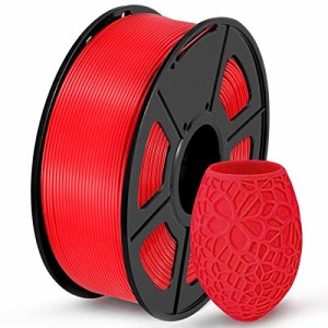 3D フィラメント PLA 1.75mm、 SUNLU 3Dプリンター & 3Dペン用 3D フィラメント PLA、 高尺寸精度、高密度、寸法精度 +/- 0.02mm、1KG 赤