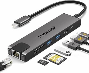 Usb c hub Lemorele USB C ハブ 7-in-1 USB Type C ハブ USB3.0*2 高速データ伝送 100WPD充電 急速充電 4K@30Hz HDMI SD TFカードリーダ