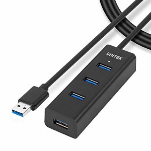 Unitek USB3.0 4ポートハブ USBハブ 補助電源入力ポートあり バスパワー USB 拡張ポート ウルトラスリム 軽量コンパクト 様々なUSBデバイ