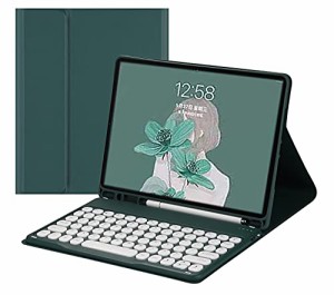 2021年型 Fire HD 10 Plus / HD 10 第11世代 キーボード ケース 丸型キー 可愛い カラーキーボード カラフル 10.1インチ タブレットFire 