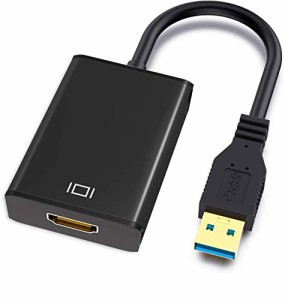 USB HDMI 変換アダプタ、ABLEWE ドライバー内蔵 USB 3.0 to HDMI 変換 ケーブル 5Gbps高速伝送 金メッキコネクタ採用 耐用性良い 1080P 