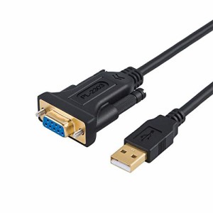rs232c usb 変換, CableCreation USB to RS232 アダプタ 【PL23C3チップセット内蔵】金メッキUSB 2.0（オス）- RS232 （メス） DB9ピン 