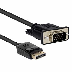 DisplayPort VGA変換 ケーブル DP to VGA 変換ケーブル 1.8m 標準 DP-VGA ケーブル 1080P ディスプレイポート 変換 DP (オス) - VGA(オス