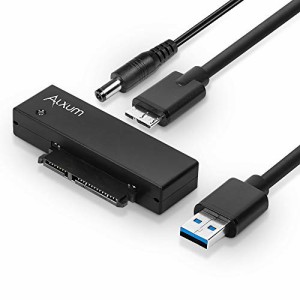 Alxum SATA USB3.0アダプター 変換ケーブル usb sata 変換アダプタ2.5/3.5インチHDD/SSD SATAI/II/III 光学ドライブに対応 12V 2A電源ア