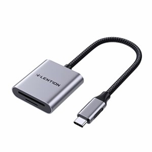 LENTION SD/Micro SD カードリーダー USB TYPE C ケーブル付き UHS-I対応 最大転送速度95MB/s 同時に読み書き可能 MacBook Pro (2016-202