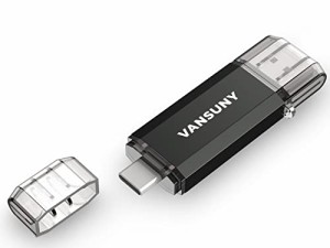 Vansuny USBメモリ 64GB タイプC フラッシュドライブ 2in1 OTG USB 3.0 + USB Cメモリスティック デュアルType C 64ギガ USBサムドライブ