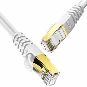 0.25m-2本 KASIMO CAT8 LANケーブル カテゴリー8 超高速 最大40Gbps 2000MHz 26AWG RJ45 SFTP 二重シールド ツメ折れ防止 イーサネットケ