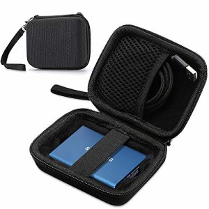 ProCase Samsung T3 T5 ケース 収納ケース 携帯バッグ コンパクト ハードEva 防震 防塵 防衝撃 カバー HDDケース 適用機種：Samsung T5/ 
