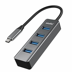 atolla USB C ハブ 4ポート USB Hub Type C ハブ 変換アダプター タイプC バスパワー、コンパクト・軽量ファッション設計、PS5/MacBook A