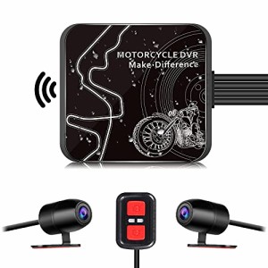 モトカム バイク用 ドライブレコーダー 前後カメラ 全体防水 IP67 バイク ドラレコ 1080P 200万画素 WIFI機能 携帯連携 煽り運転対策 日