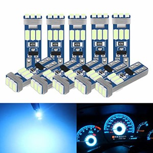 DuaBhoi T5 LED 電球 メーター球 ダッシュボード エアコン球 パネル球 9連搭載高輝度3014SMD メーターランプ ウェッジ球 車ライト ルーム