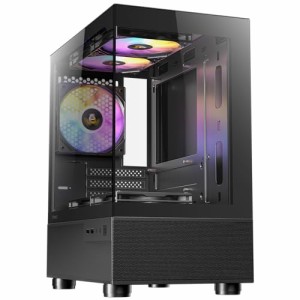 Micro-ATX対応 ixed mode RGBファン5個を標準搭載したピラーレス、CX200M RGB Elite