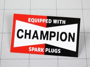 CHAMPION ステッカー スクエア チャンピオン ステッカー STICKER レーシング RACING アメリカ雑貨 アメリカン雑貨