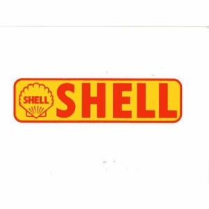 SHELL レーシング ステッカー シェル バナー ガソリン オイル アメリカン雑貨 ガレージ雑貨