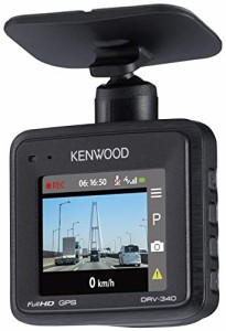 KENWOOD ドライブレコーダー DRV-340 Full HD ノイズ対策済 夜間画像補正 LED信号対応 専用SDカード(16GB)付 Gセンサー 衝撃録画 駐車監