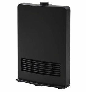 [山善] セラミックファンヒーター セラミックヒーター 1200W 小型 速暖 出力2段階切替 転倒オフスイッチ 足元 トイレ 脱衣所 ブラック DF