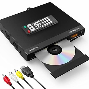 DBPOWER 1080P HDMI DVDプレーヤー 再生専用 ディスクプレーヤー RCA/HDMIケーブル付属 RCA/HDMI/USB端子搭載 リーションフリー CPRM対応