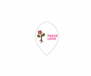 ダーツフライト【プロ】インディーズシリーズ PEACE LOVE ティアドロップ