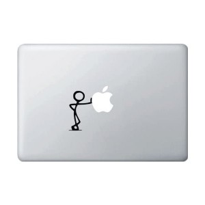 MacBook ステッカー シール LEAN (Black)