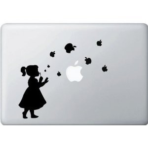 MacBook ステッカー シール Apple Bubble Girl