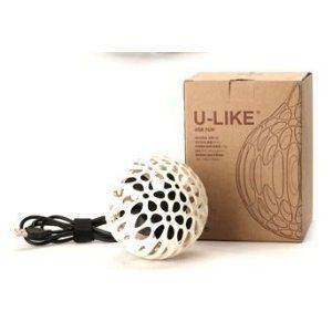 U-LIKE ボール型USBデスクファン USB扇風機 (ホワイト)