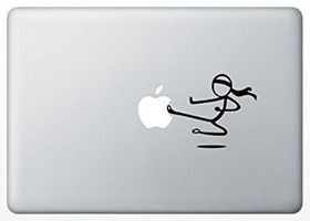 MacBook ステッカー シール Flying Kick Man