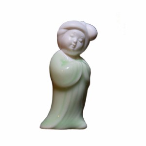 置物 中国風女性 唐美人 淡い色合い 陶器製 小さめサイズ