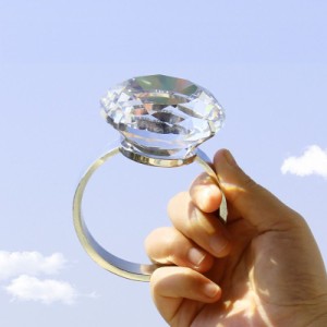 指輪 リング 大きなダイヤ風 6センチ