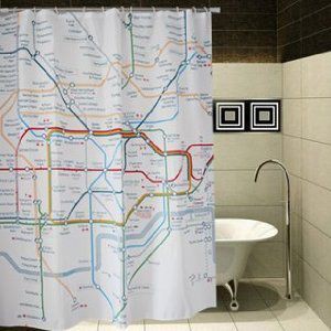 シャワーカーテン ロンドン 地下鉄マップ