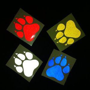 シール 犬の足跡 カラフル 5色セット
